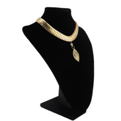 N-6220 2 style Bohemian Vintage Gold Snake chain leaves Diamante Pendant Necklace Statement Necklaces for Women