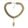N-6220 2 style Bohemian Vintage Gold Snake chain leaves Diamante Pendant Necklace Statement Necklaces for Women