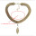 N-6220 2 style Bohemian Vintage Gold Snake chain leaves Diamante Pendant Necklace Statement Necklaces for Women