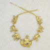 N-5329  Vintage Gold plated with Different Animals Pendant Charm Necklace