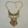 N-5572  Vintage Gold plated Tassel Bead Pendant Charm Bohmeian Necklace