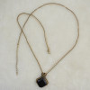 N-0531  Fashion Puck Long Chain Gem Pendant Charm Necklace jewelry