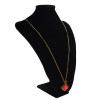 N-0531  Fashion Puck Long Chain Gem Pendant Charm Necklace jewelry