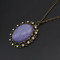 N-0545 Vintage Gold plated Stone Pendant Charm Bohmeian Necklace For Women Jewelry