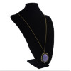 N-0545 Vintage Gold plated Stone Pendant Charm Bohmeian Necklace For Women Jewelry