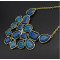 7 Colors Long Gold Chain Stone Pendant Natural Stone Necklace For Women