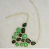 7 Colors Long Gold Chain Stone Pendant Natural Stone Necklace For Women