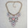 Fashion Long Gold Chain Stone Pendant Diamante Stone Necklace For Women Jewelry