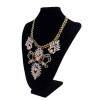 Fashion Long Gold Chain Stone Pendant Diamante Stone Necklace For Women Jewelry