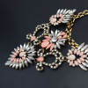 Fashion Long Gold Chain Stone Pendant Diamante Stone Necklace For Women Jewelry