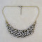 N-1296 New Bronze Chains Shinning Crystal Rhinestone Handcraft Choker Bib Necklace