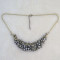 N-1296 New Bronze Chains Shinning Crystal Rhinestone Handcraft Choker Bib Necklace