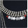 N-6224 Bohemian silver multi-layered chain Tassel beads pendant women necklace For Women