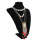N-6224 Bohemian silver multi-layered chain Tassel beads pendant women necklace For Women