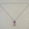 N-2869 New BJ Punk Charming Pink Rose Gold Plated Chain Rhinestone Skull Necklace