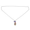 N-2869 New BJ Punk Charming Pink Rose Gold Plated Chain Rhinestone Skull Necklace