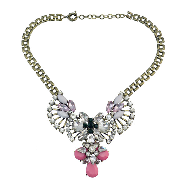 N-3078 NEW Chunky Chain Luxurious Bubble Statement Necklace for Woman