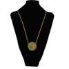 N-2285 Vintage Gold plated Rhinestones Round Pendant Charm Bohmeian Necklace For Women Jewelry