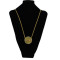 N-2285 Vintage Gold plated Rhinestones Round Pendant Charm Bohmeian Necklace For Women Jewelry