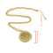 N-2285 Vintage Gold plated Rhinestones Round Pendant Charm Bohmeian Necklace For Women Jewelry