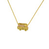 N-2317 Fashion Korea Style Bus Shape Colorful Crystal Drop Dangle Chain Bead Necklace for Women Gift