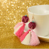 E-4240 Fashion 3 Colors Women Thread Tassel Drop Earrings Bohemian Wedding Party Jewelry Gift