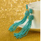 E-4242 Fashion 4 Colors Women Beads Chain Tassel Drop Earrings Bohemian Wedding Party Jewelry Gift