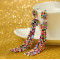 E-4242 Fashion 4 Colors Women Beads Chain Tassel Drop Earrings Bohemian Wedding Party Jewelry Gift