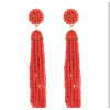 E-4243 4 Colors Gold Alloy Beads Chain Tassel Drop Dangle Pendant For Charm Women Jewelry