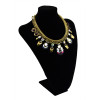 N-5500New Design Gold Plated Bohemian  Various shapes gem stone  Crystal Necklaces