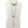 N-6250 European Ethnic Gold Silver Fashion Necklaces Inlay Natural Turquoise Tassel Chain Long Necklace