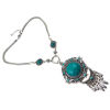 N-5660 New Fashion Bohemian Vintage Style Turquoise Bead Tassel Pendant Necklace For Women Earrings & Necklace Jewelry Set