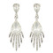E-4245 4 Colors Silver Plated Alloy Drop Crystal Rhinestone Bride Wedding Party Earrings