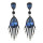 E-4245 4 Colors Silver Plated Alloy Drop Crystal Rhinestone Bride Wedding Party Earrings