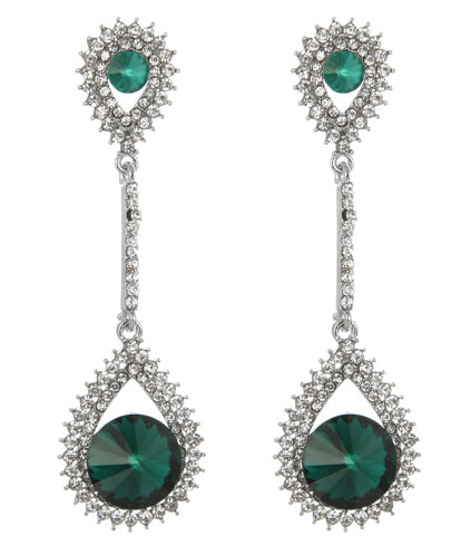 E-4249 4Colors Fashion  Diamond Long Crystal Drop Stud Dangle Rhinestone Earrings Party Jewelry