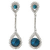 E-4249 4Colors Fashion  Diamond Long Crystal Drop Stud Dangle Rhinestone Earrings Party Jewelry