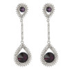 E-4249 4Colors Fashion  Diamond Long Crystal Drop Stud Dangle Rhinestone Earrings Party Jewelry