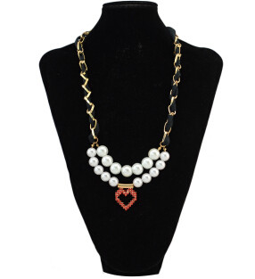 N-3522 N-3606 2 Styles Fashion Jewelry Lips Heart Shape Pendant Necklaces for Women Bohemian Party Jewelry