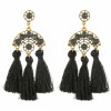 E-4250 Fashion 4 Colors Women Thread Tassel Crystal Drop Earrings Bohemian Wedding Party Jewelry Gift