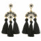 E-4250 Fashion 4 Colors Women Thread Tassel Crystal Drop Earrings Bohemian Wedding Party Jewelry Gift