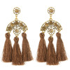 E-4250 Fashion 4 Colors Women Thread Tassel Crystal Drop Earrings Bohemian Wedding Party Jewelry Gift