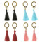 E-4251 4 Colors Fashion Bronze Alloy Diamante Ear Jewelry Thread Tassel Pendant Earrings For Women