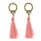 E-4251 4 Colors Fashion Bronze Alloy Diamante Ear Jewelry Thread Tassel Pendant Earrings For Women