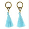 E-4251 4 Colors Fashion Bronze Alloy Diamante Ear Jewelry Thread Tassel Pendant Earrings For Women