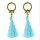 E-4251 4 Colors Fashion Bronze Alloy Diamante Ear Jewelry Thread Tassel Pendant Earrings For Women