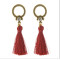 E-4251 4 Colors Fashion Bronze Alloy Diamante Ear Jewelry Thread Tassel Pendant Earrings For Women