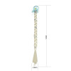 F-0451 Fashion  Handmade Blue Lace Flowers White Long Braids   Hair Accessories Fashion Jewelry