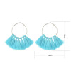 E-4248 Fashion 3 Colors Bohemian Fringe Tassel Fringe Hoop Earrings for Women Summer Party Jewely
