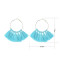 E-4248 Fashion 3 Colors Bohemian Fringe Tassel Fringe Hoop Earrings for Women Summer Party Jewely