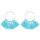 E-4248 Fashion 3 Colors Bohemian Fringe Tassel Fringe Hoop Earrings for Women Summer Party Jewely
